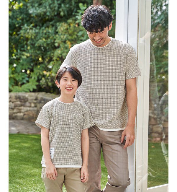ikka kids「【親子コーデ】冷感ワッフルフェイクTシャツ（120~160cm）」|Tシャツ・カットソー|