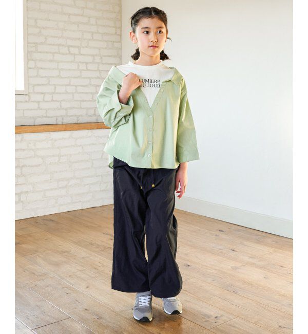 ikka kids「【親子コーデ】ロゴTドッキングドッキングブラウス（120~160cm）」|シャツ・ブラウス|