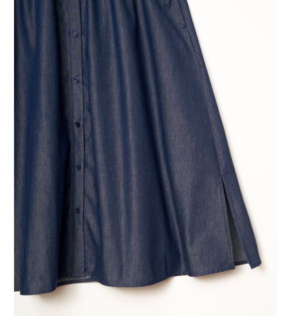 ikka「バンドカラーウエストドロストＯＰ」|ワンピース|