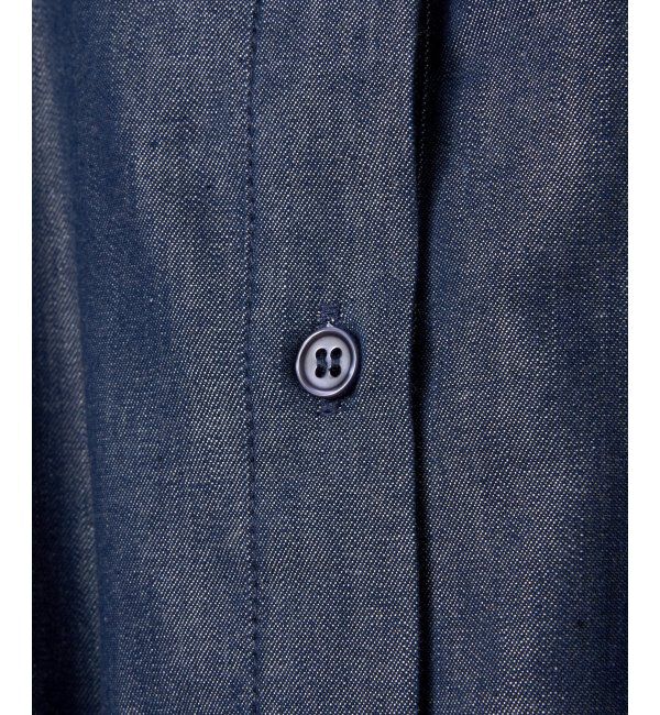 ikka「バンドカラーウエストドロストＯＰ」|ワンピース|