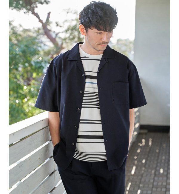 ikka「【セットアップ対応】Reflax(R)冷感UVオープンカラーシャツ」|シャツ・ブラウス|