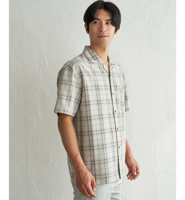 ikka「【セットアップ対応】Reflax(R)冷感UVオープンカラーシャツ」|シャツ・ブラウス|