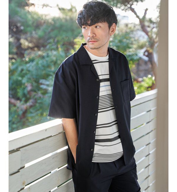 ikka「【セットアップ対応】Reflax(R)冷感UVオープンカラーシャツ」|シャツ・ブラウス|