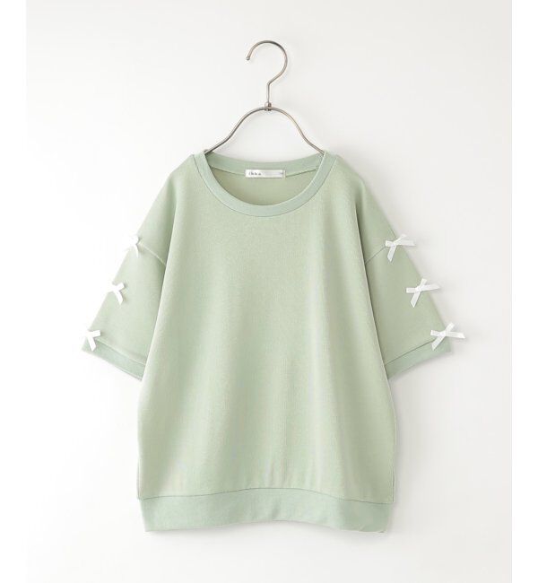 ikka kids「【親子コーデ】 フライス袖リボンドルマンプルオーバー (120cm~160cm)」|Tシャツ・カットソー|ミントグリーン