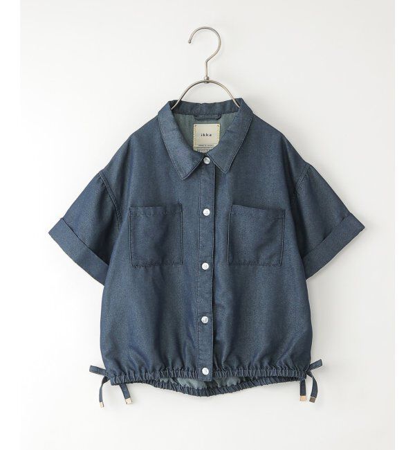 ikka kids「【親子コーデ】 裾シャーリングシャツ (110cm~160cm)」|シャツ・ブラウス|
