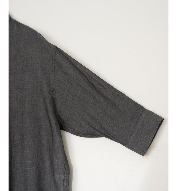 ikka「シアーデニム７分袖シャツ」|シャツ・ブラウス|