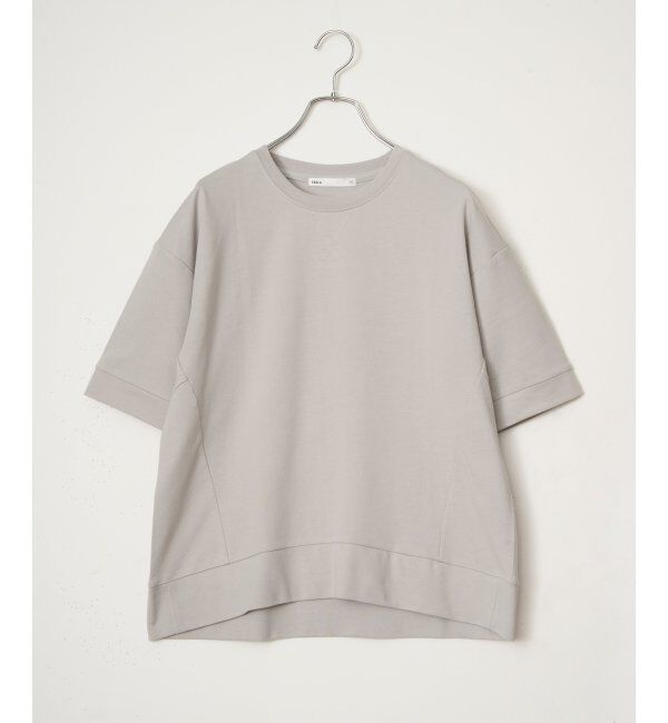 ikka「冷感スウェットライク半袖プルオーバー」|Tシャツ・カットソー|ライトグレー