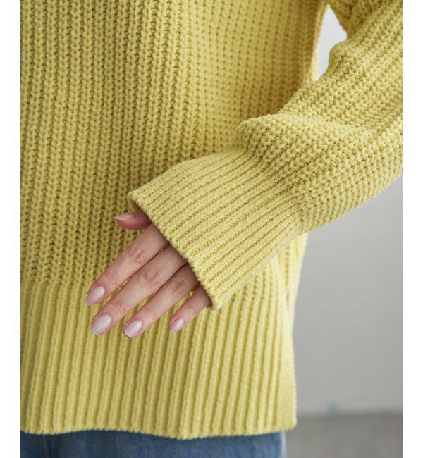 Lbc with Life「マットモール畦ニットプルオーバー」|カーディガン|