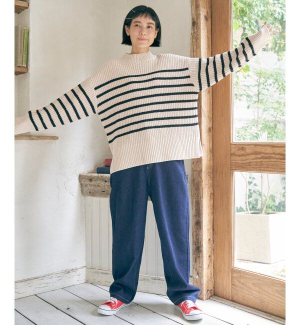 Lbc with Life「マットモール畦ニットプルオーバー」|カーディガン|