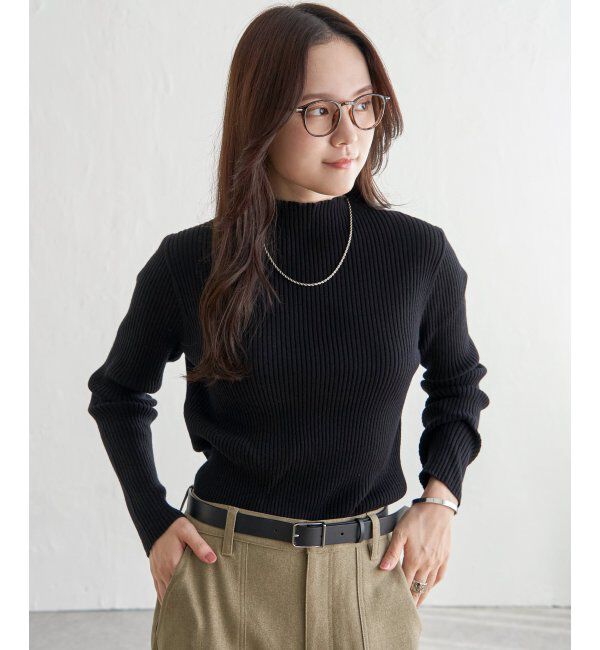 Lbc with Life「エリフリルリブニット」|カーディガン|ブラック