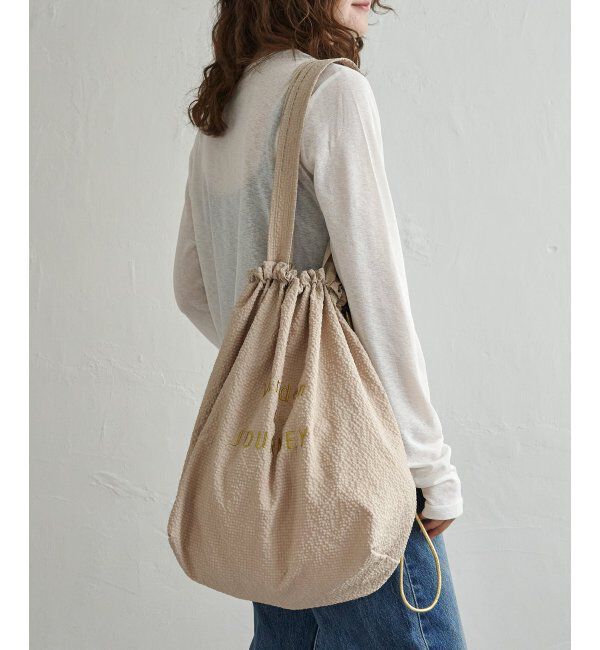 Lbc with Life「撥水サッカーポケッタブルトートバッグ」|その他|ベージュ