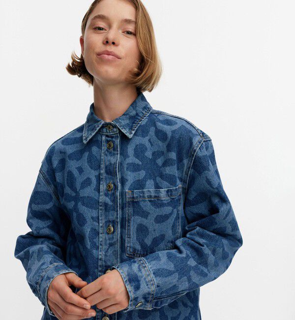Marimekko「Maridenim Vaihe Kukka シャツ」|シャツ・ブラウス|