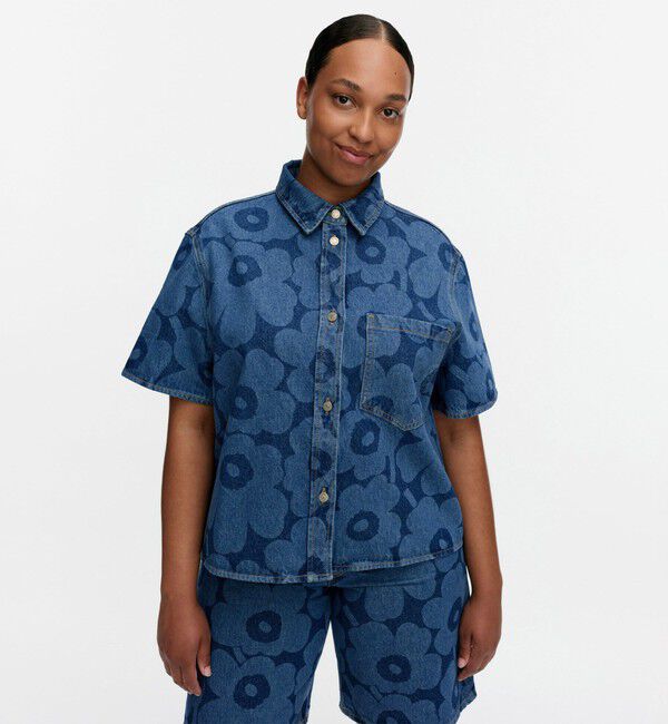 Marimekko「Maridenim Kuvata Unikko シャツ」|シャツ・ブラウス|