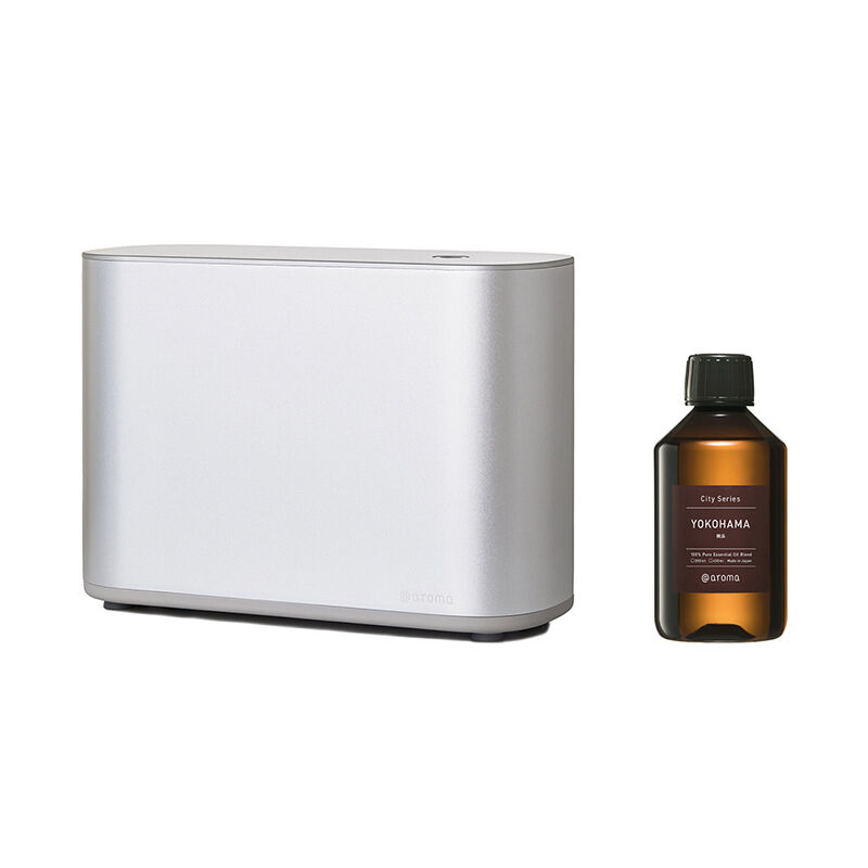 アットアロマ「professional diffuser air（ｴｱｰ）＆City series 横浜(YOKOHAMA) 250ml 」|アロマ・ルームフレグランス|シルバー