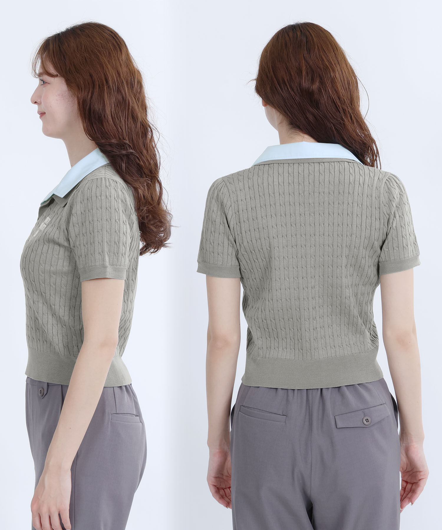 MARY QUANT「レイヤードポロ プルオーバー」|ポロシャツ|