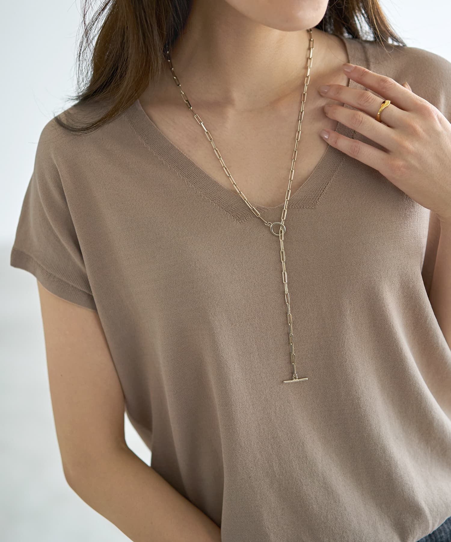 STYLE DELI「２wayスクエアチェーンロングネックレス」|ネックレス|ゴールド