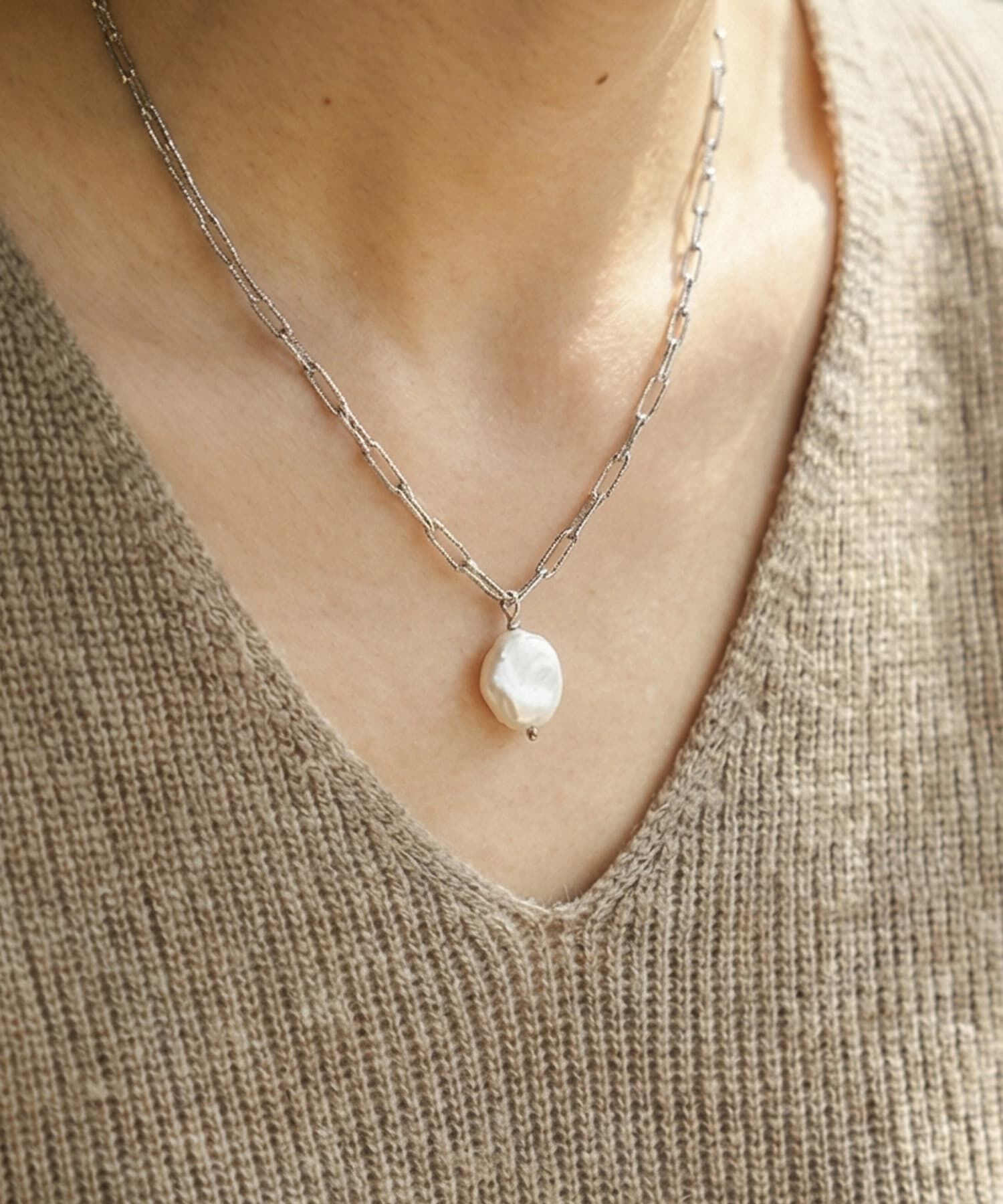 STYLE DELI「【DELI by】淡水パールペンダントネックレス」|ネックレス|シルバー