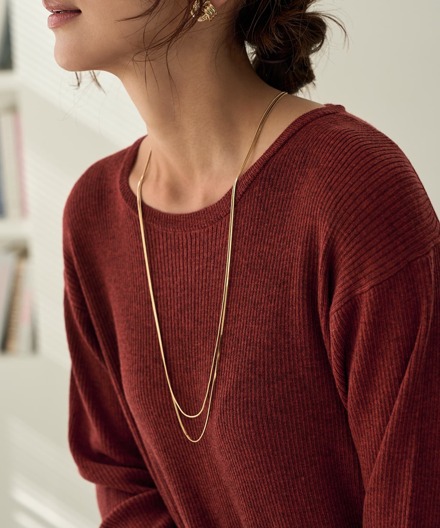 STYLE DELI「ベーシック２連ロングネックレス」|ネックレス|