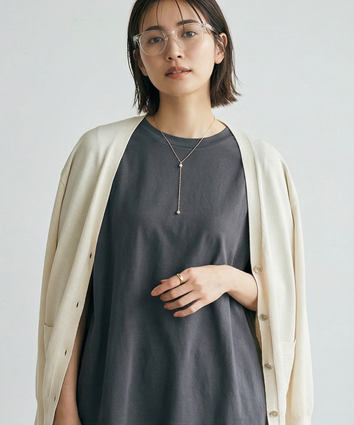 STYLE DELI「【DELI by】ロングチェーンパールYラインネックレス」|ネックレス|