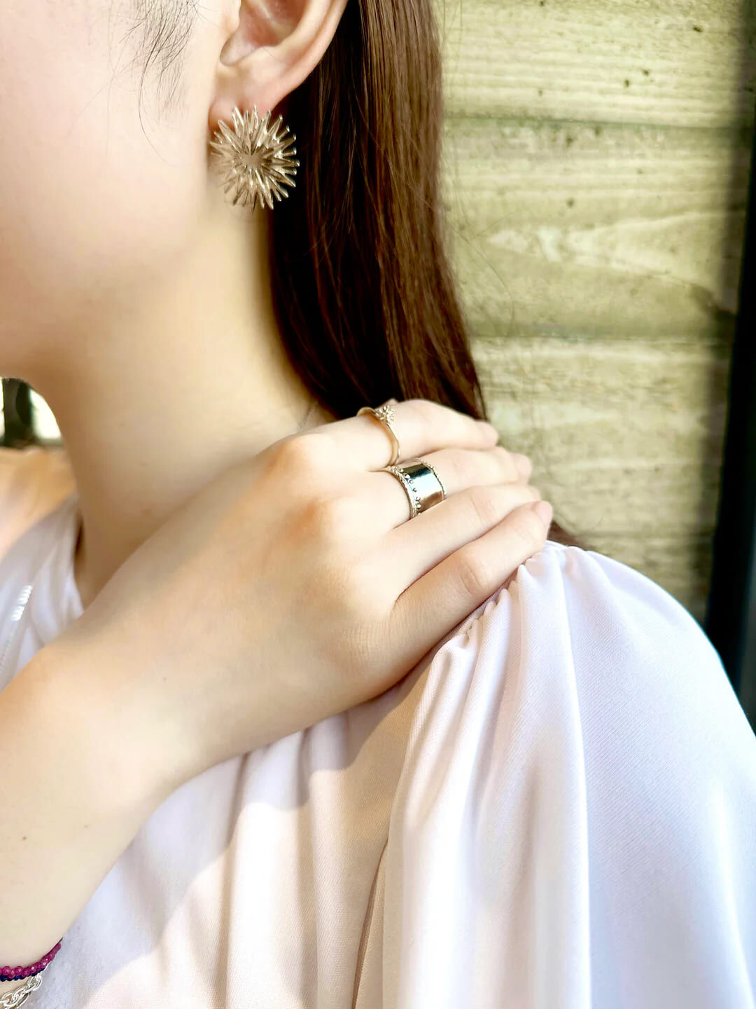 KAORU「カレイド ピアスＬ ／シルバー」|ピアス|