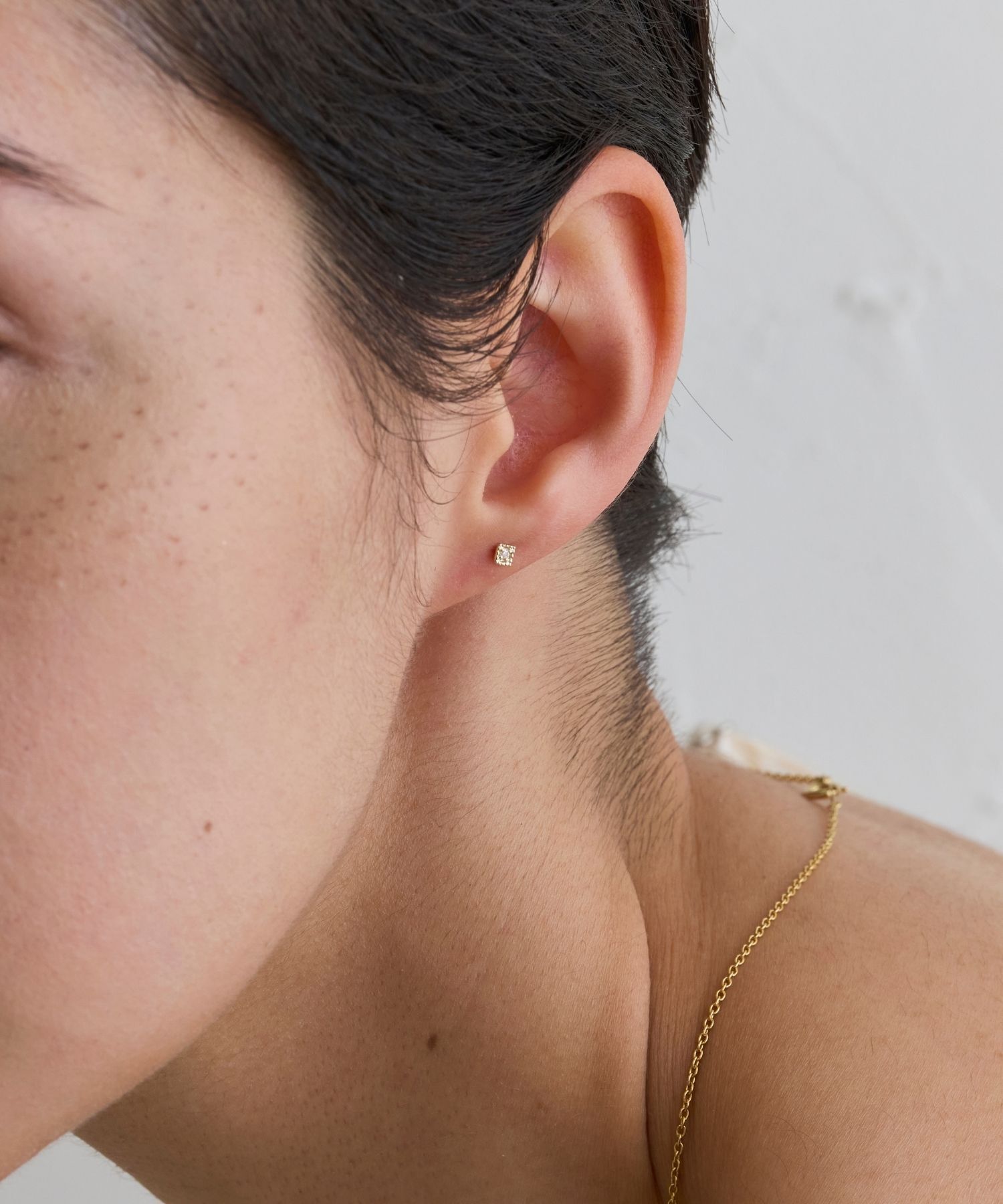 JUPITER「【K10】ダイヤモンドスクエアピアス」|ピアス|