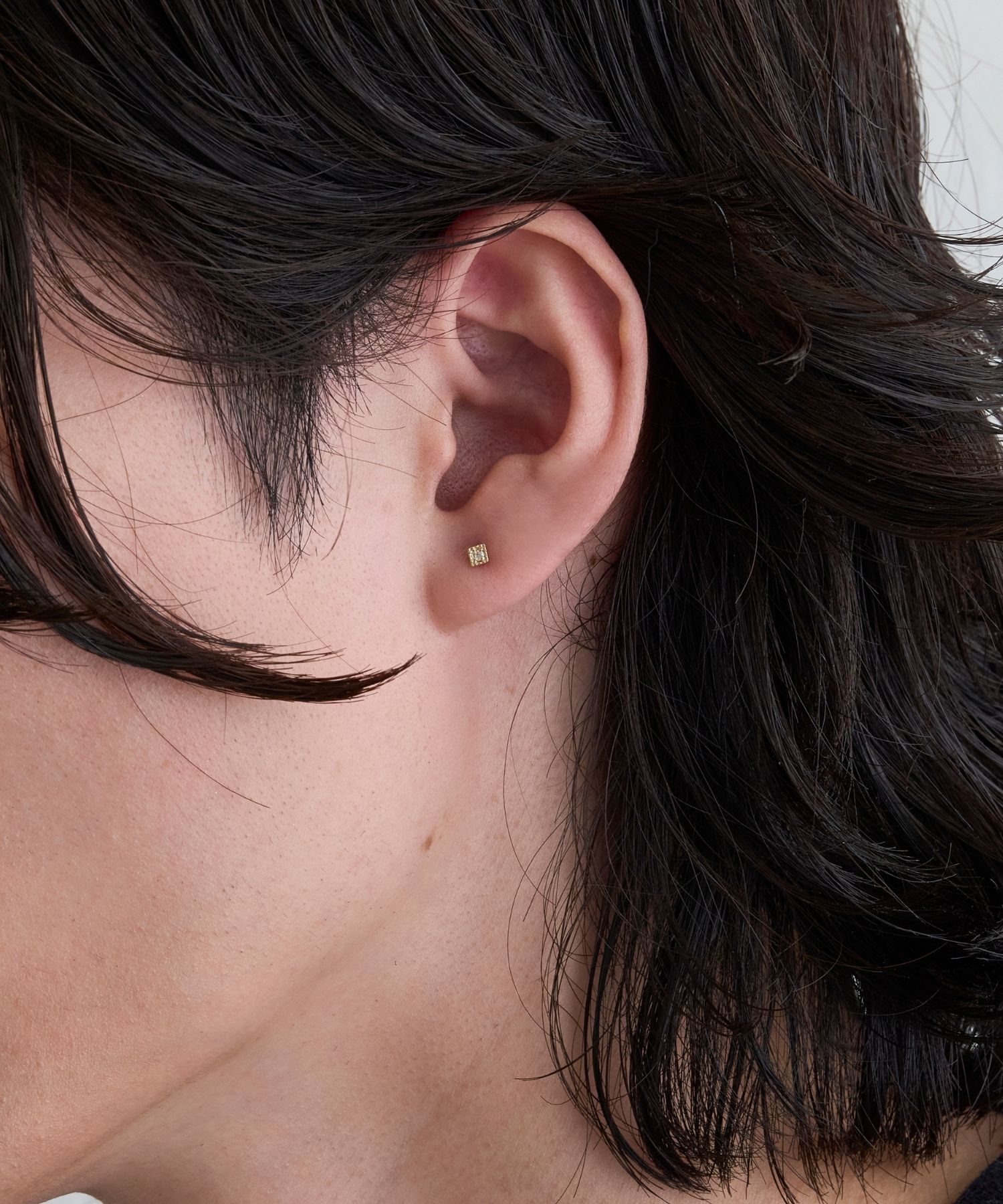 JUPITER「【K10】ダイヤモンドスクエアピアス」|ピアス|