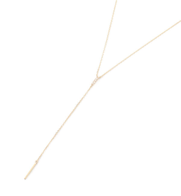 JUPITER「【K10】Y字ダイヤモンドネックレス/40cm」|ネックレス|ゴールド