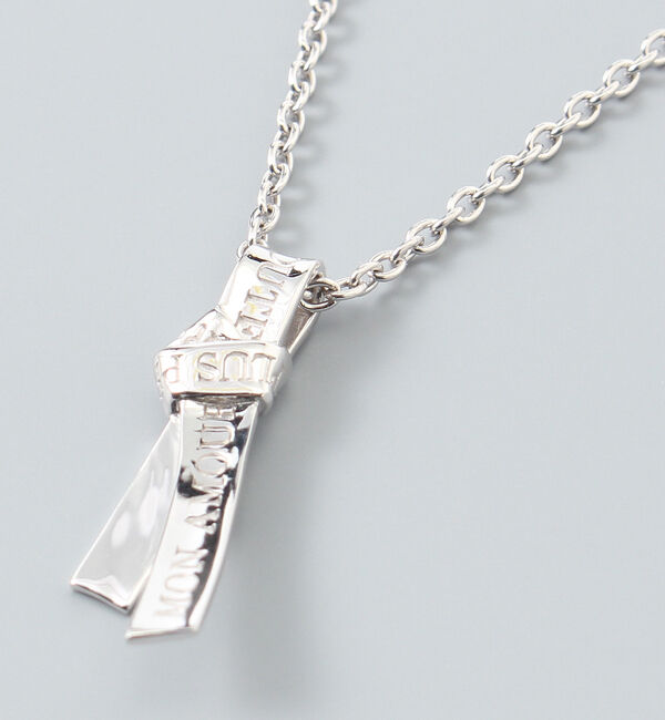 JUPITER「【SV925】タイリボンモチーフネックレス/ペア/シルバー」|ネックレス|