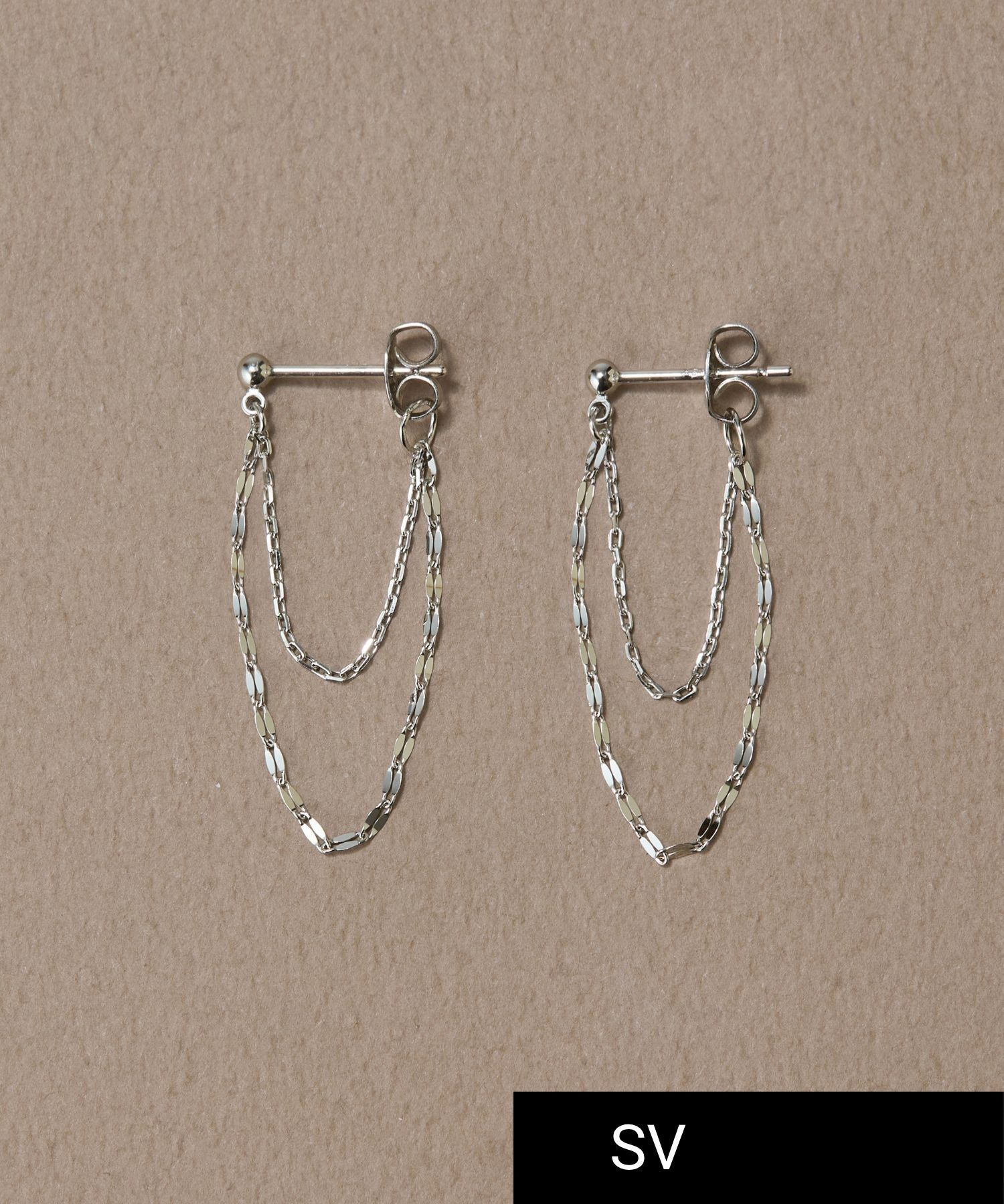 JUPITER「【WEB限定】SV925チェーンフープピアス」|ピアス|シルバー