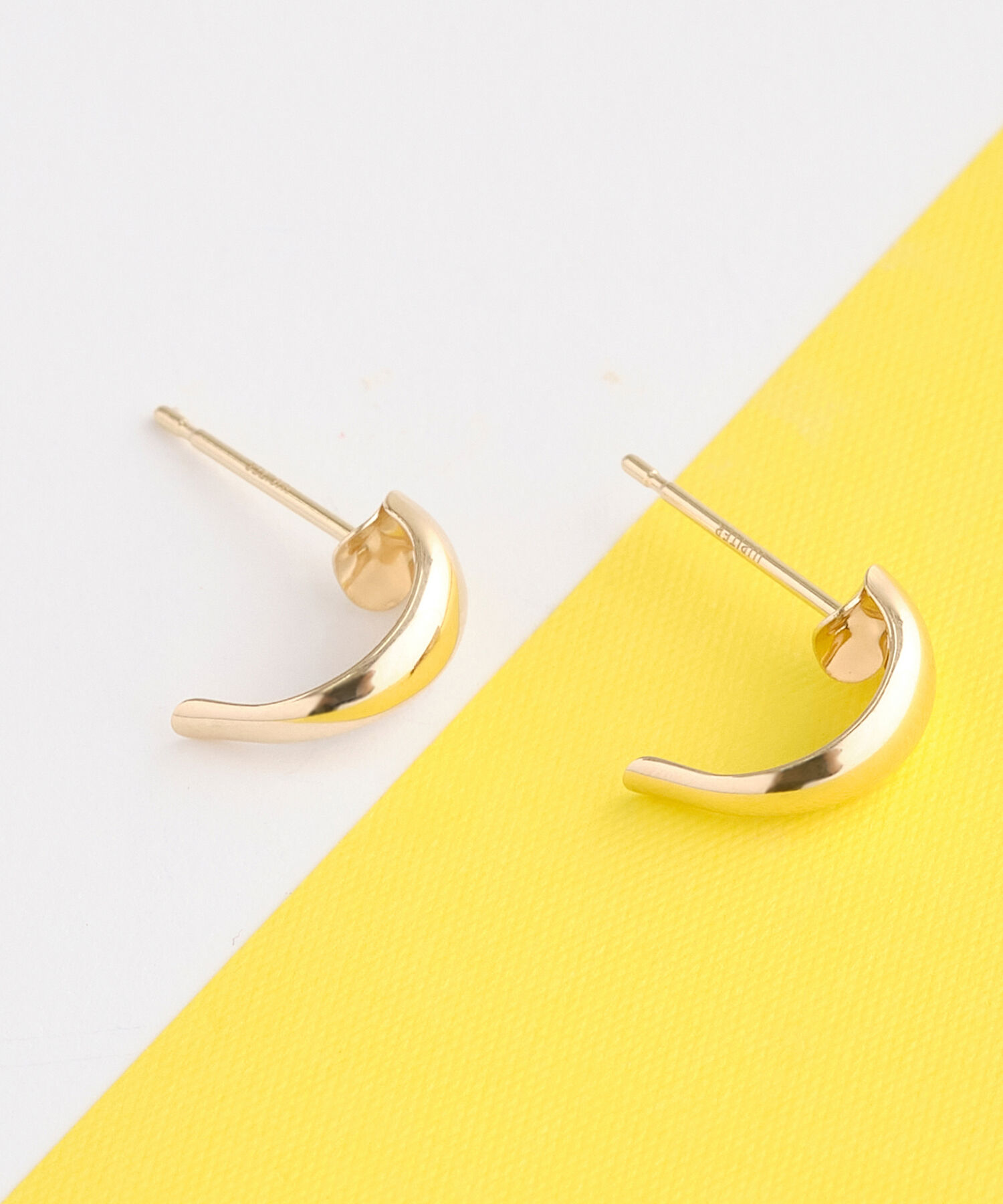 JUPITER「【K10】クレセントフープピアス/ユニセックス/ゴールド」|ピアス|