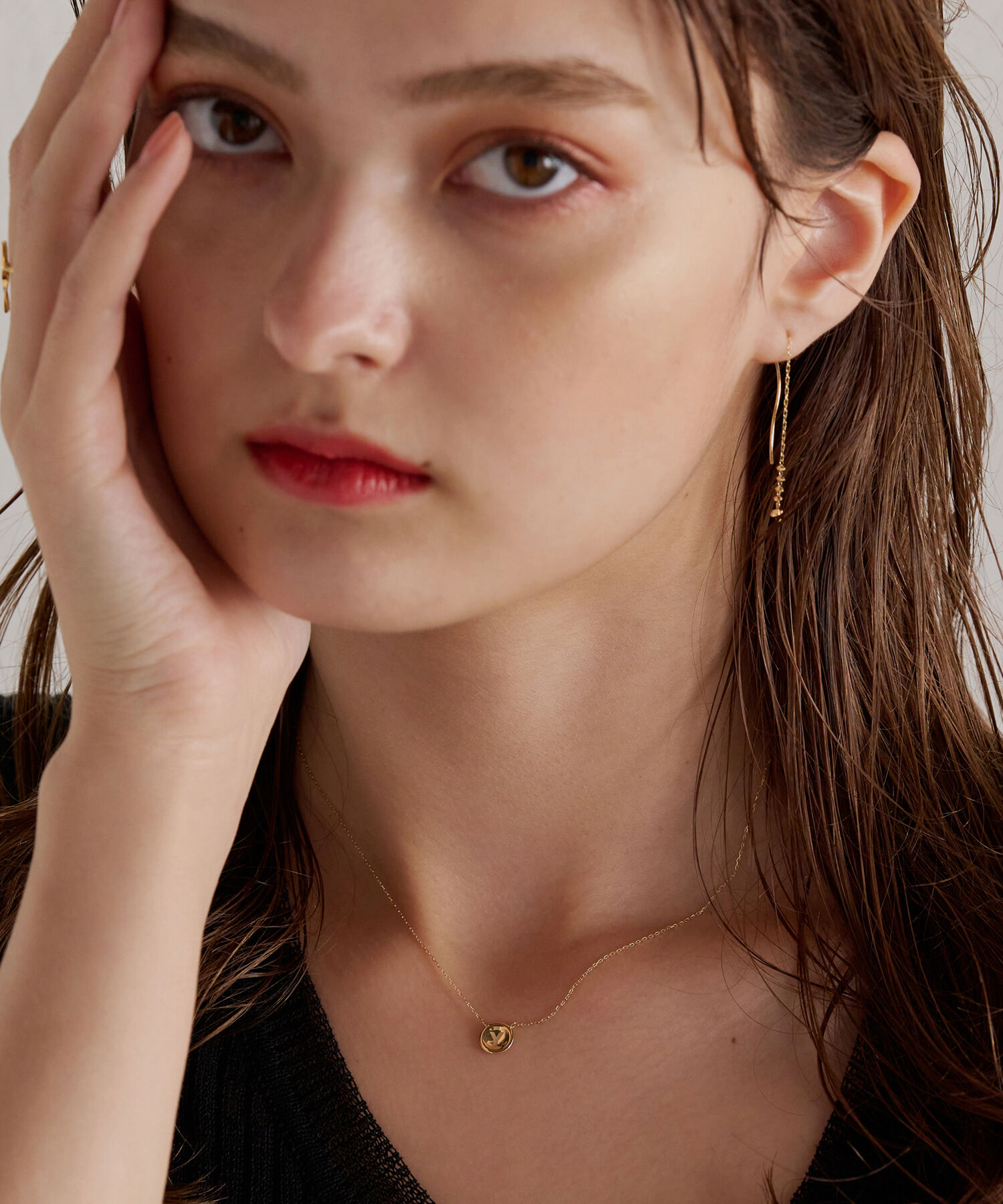 JUPITER「【K10】イニシャルコインネックレス」|ネックレス|