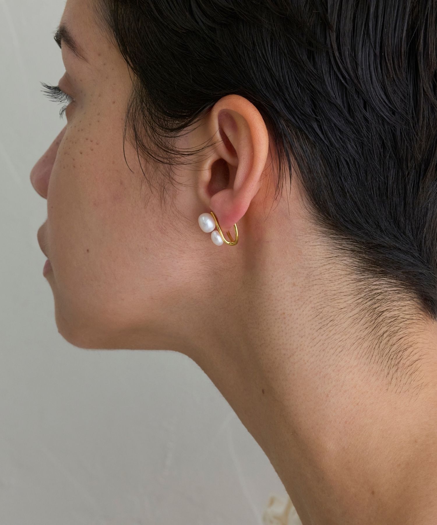 JUPITER「【SV925】サークルダブル淡水パールイヤリング/2way」|イヤリング|