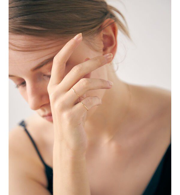 ete「[ONLINE Limited] K10YG ワイヤーリング」|リング|