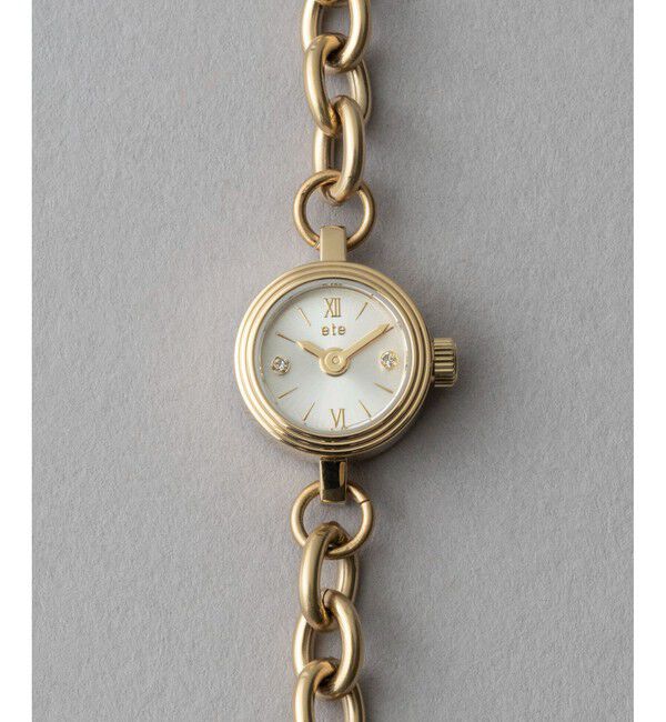 ete「ダイヤモンド チェーンベルト ウォッチ」|腕時計|イエローゴールド