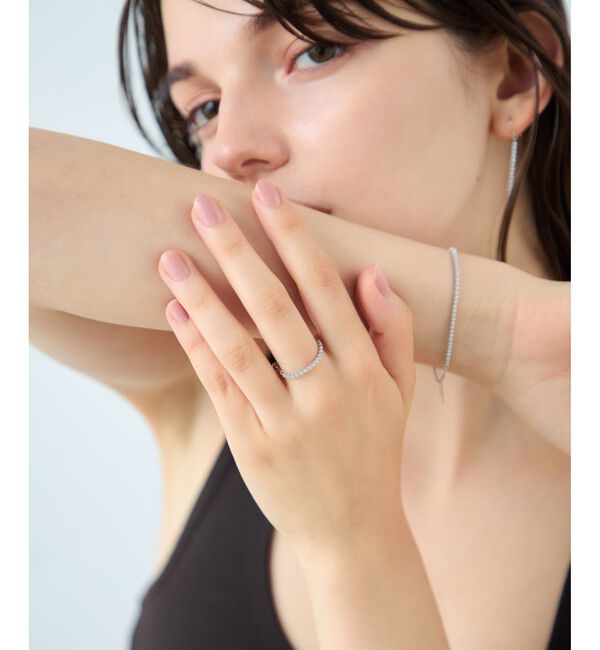 ete「[ラインストーン] チェーンリング」|リング|