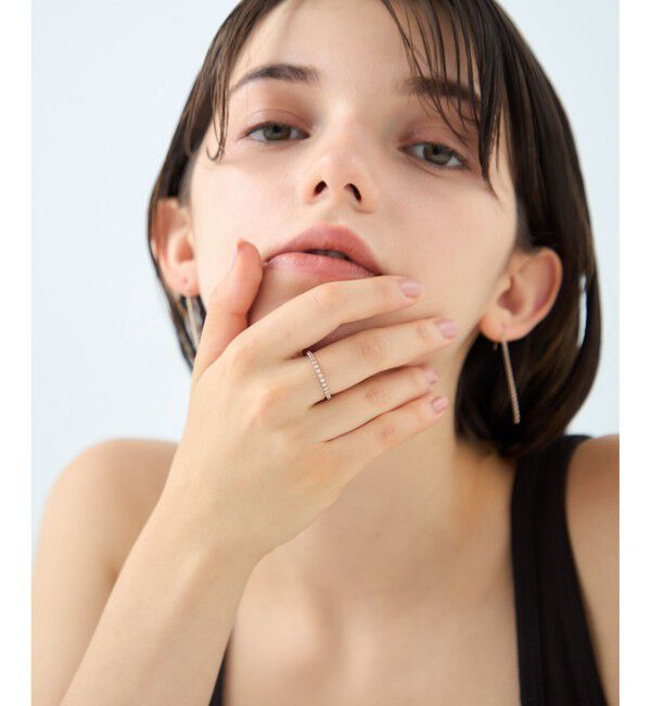 ete「[ラインストーン] チェーンリング」|リング|