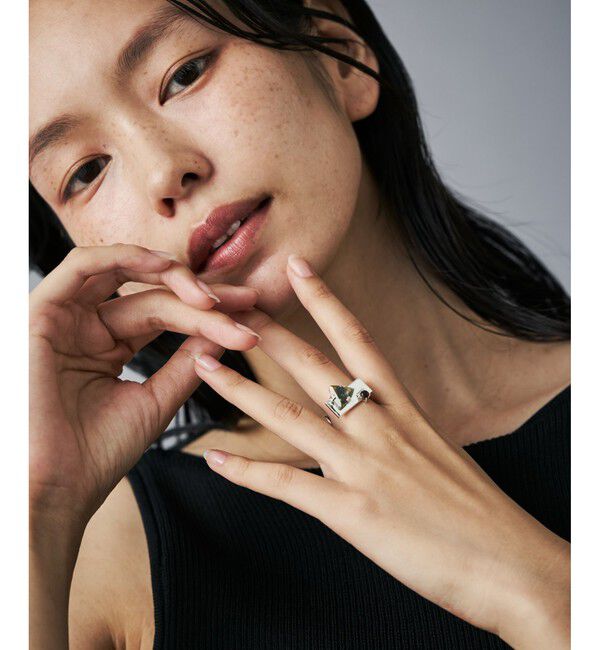 Jouete「ナチュラルストーン プレート」|リング|