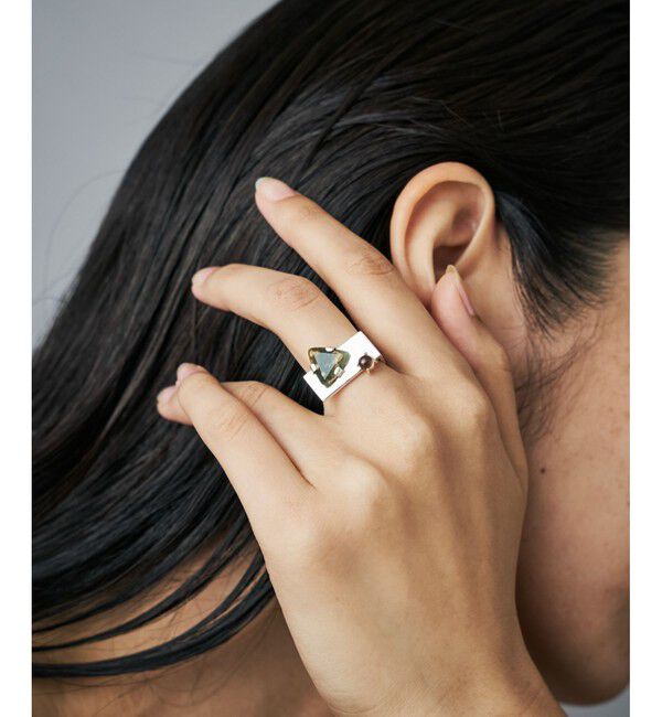 Jouete「ナチュラルストーン プレート」|リング|