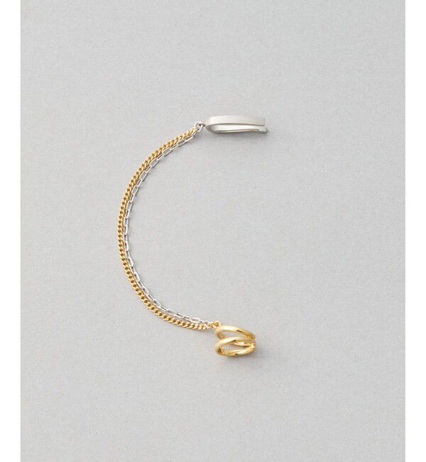 Jouete「【先行予約】[ロープカフス] ダブルチェーン コンビカラー」|イヤーカフ|ゴールド系その他