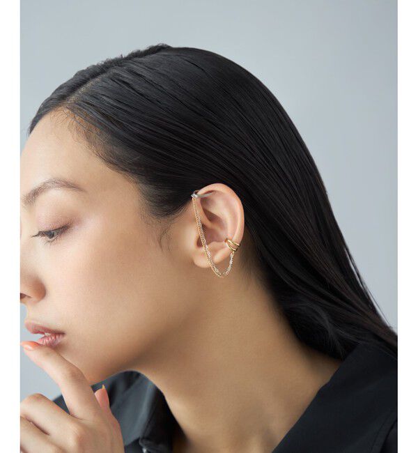 Jouete「【先行予約】[ロープカフス] ダブルチェーン コンビカラー」|イヤーカフ|