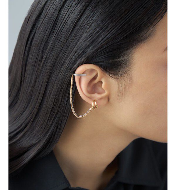 Jouete「【先行予約】[ロープカフス] ダブルチェーン コンビカラー」|イヤーカフ|