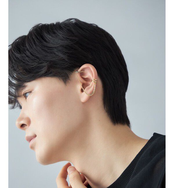 Jouete「【先行予約】[ロープカフス] ダブルチェーン コンビカラー」|イヤーカフ|