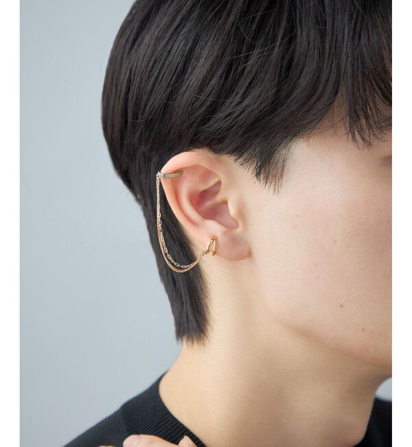 Jouete「【先行予約】[ロープカフス] ダブルチェーン コンビカラー」|イヤーカフ|