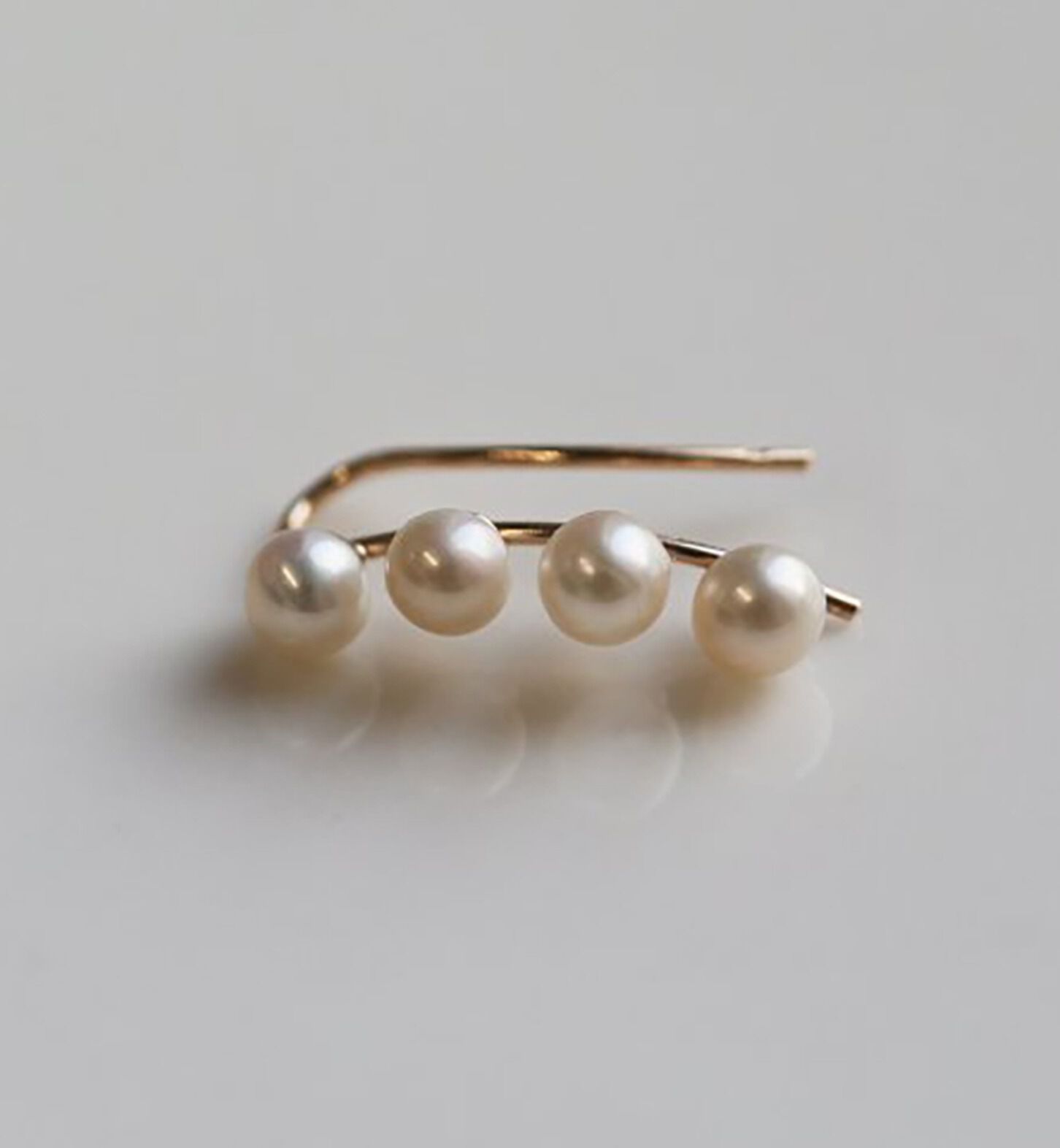  「パール イヤーカフ | K10YG 【片耳用】」|イヤーカフ|