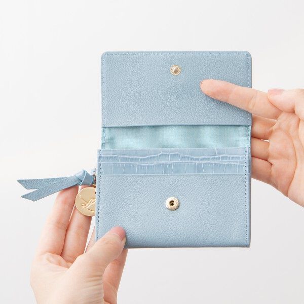  「メタルチャーム・　ネームカードケース　／Ｌｉｌｉｅｔｍｏｉ」|名刺入れ・カードケース|ライトブルー