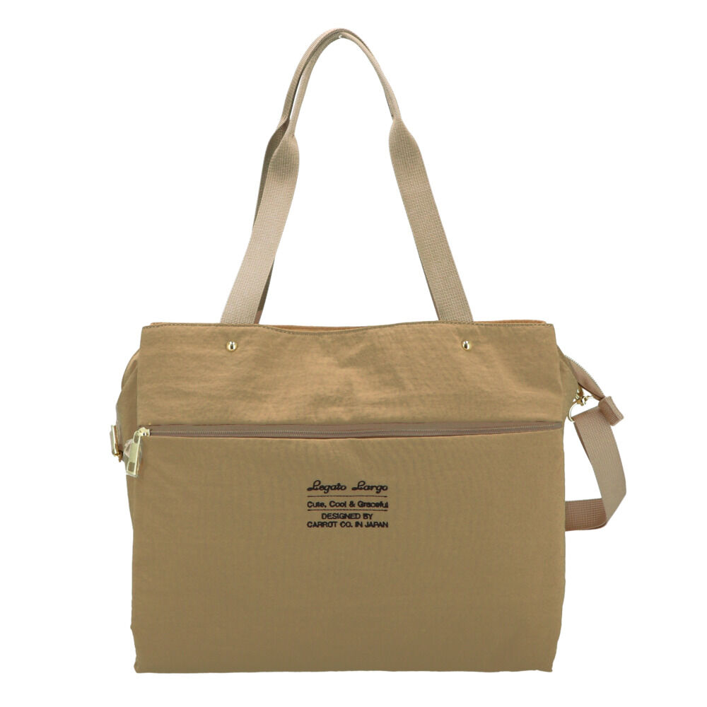 Legato Largo「レガートラルゴ トートバッグ 通販 レディース ショルダー 斜めがけ 大人 かわいい 大きめ」|トートバッグ|ベージュ1
