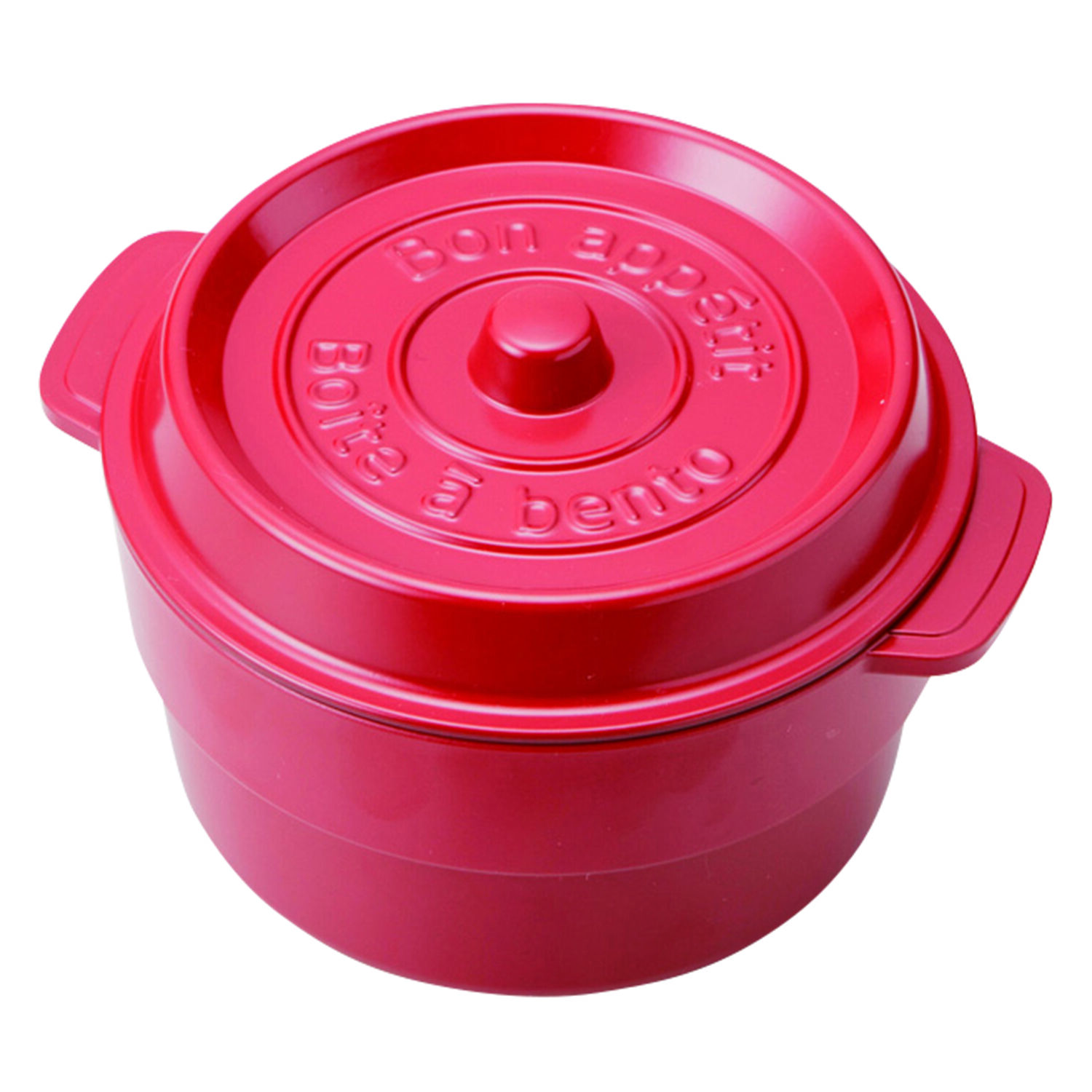 BACKYARD FAMILY「ランチボックス 通販 COCOPOT ミニココット型 弁当箱 2段 2段式 ボウル 鍋型 おしゃれ」|食器・キッチングッズ|レッド1