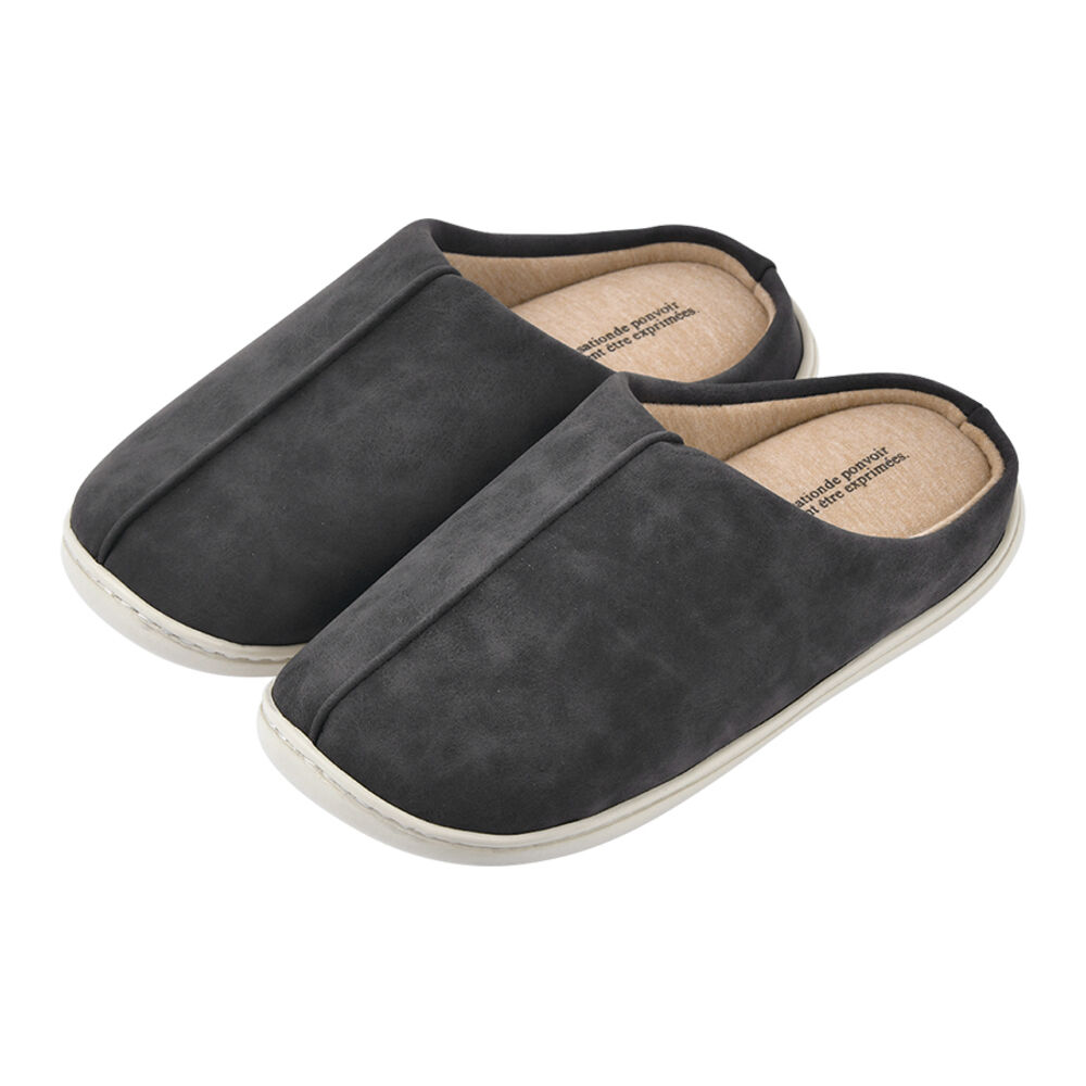 BACKYARD FAMILY「ルームシューズ レディース 通販 M L スリッパ 外履き スリッポン 中敷 取り外し可能 手洗い」|ルームシューズ|ブラック1