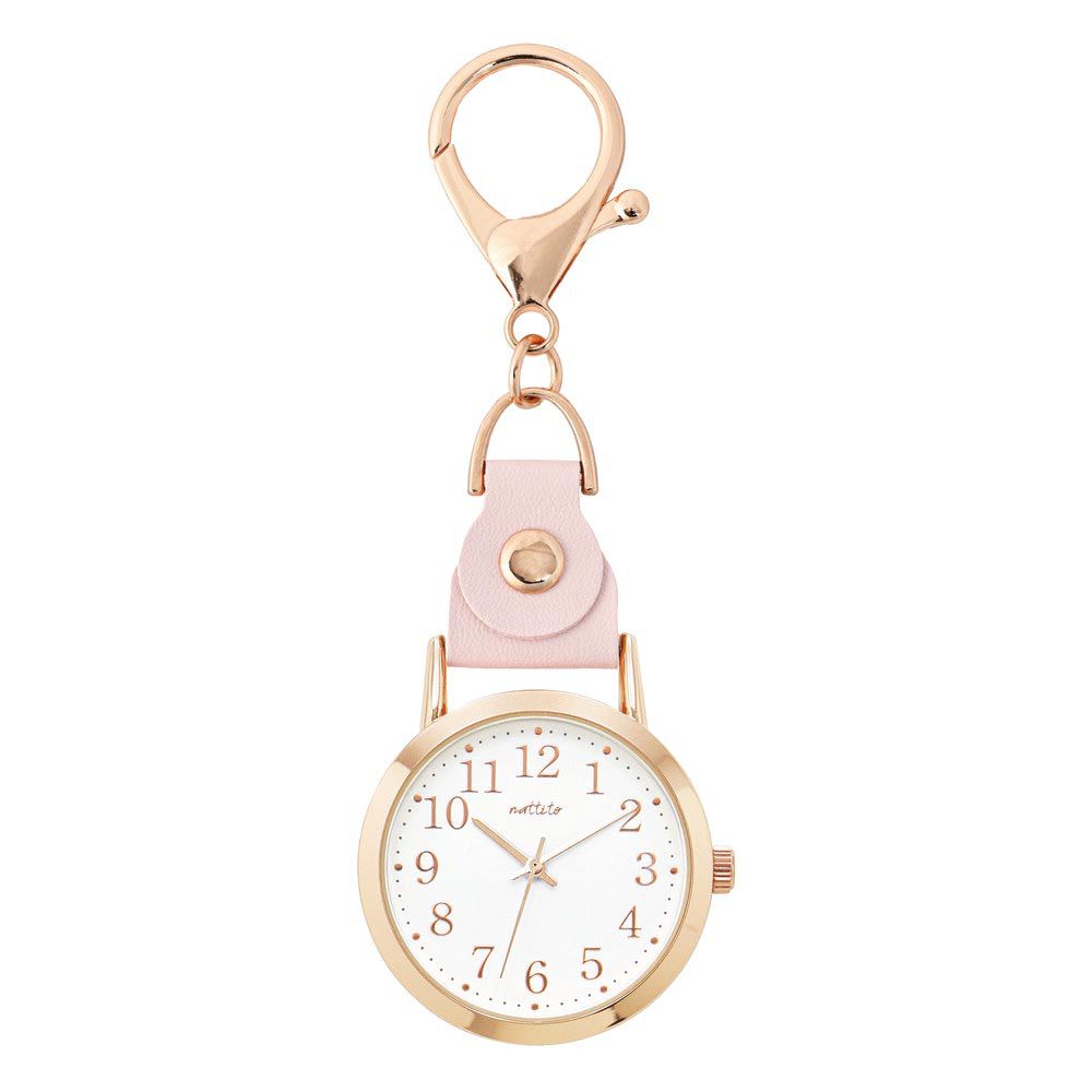BACKYARD FAMILY「バッグチャーム 時計 通販 リラ フィールドワーク GY069 ハンギングウォッチ ハングウォッチ」|腕時計|ピンク1