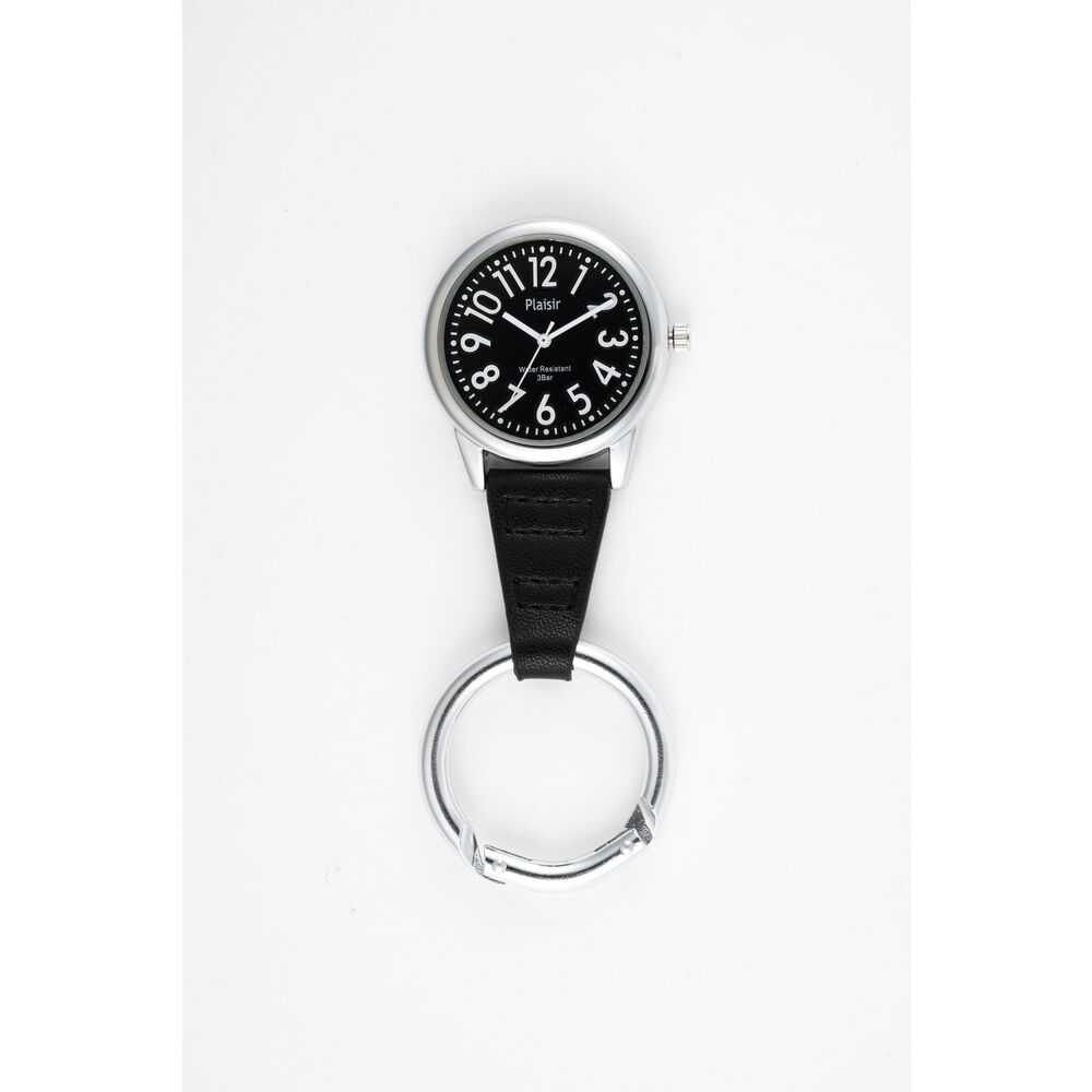 BACKYARD FAMILY「Plaisir プレジール 懐中時計 通販 腕時計 レディース カラビナウォッチ カラビナ」|腕時計|ブラック1